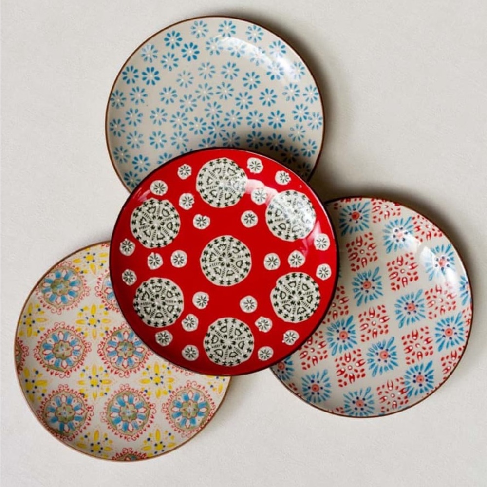 Chehoma SET Bohemian ceramic plates saucers cereal bowls - Picture 16 of 16